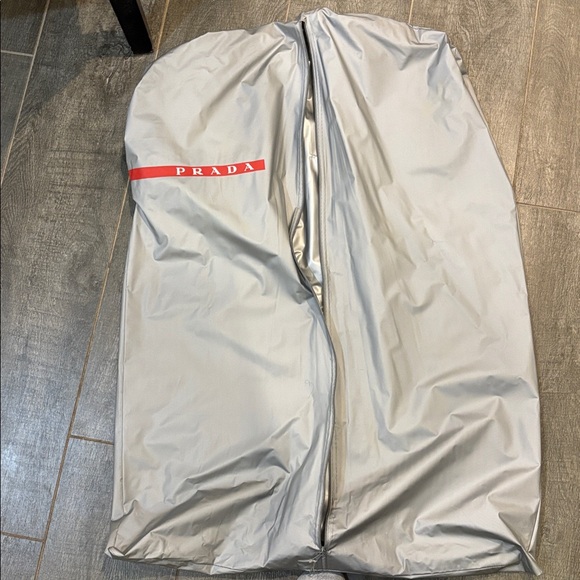 Prada down coat jacket beautiful size 42 hood belt fox fur trim 100% Authentic - Picture 8 of 8